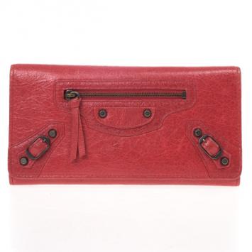 Balenciaga Rouge Cardinal City Classic Money Wallet