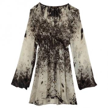 Roberto Cavalli Printed Long Sleeve Top Size M