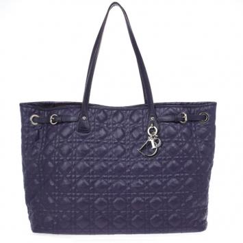 Christian Dior Purple Coated Canvas ‘Panarea’ Medium Tote