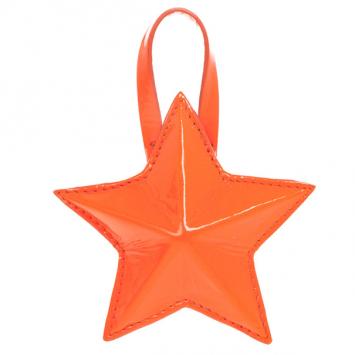 Pre Owned Jimmy Choo Orange Patent Star Coin Purse