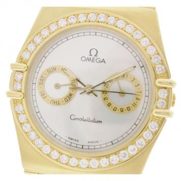 Pre Owned Omega Constellation Diamond 18K Mens Watch 33MM