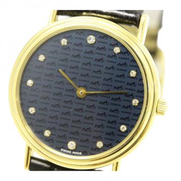 Pre Owned Hermes Diamond 18 K Yellow Gold Womens Wristwatch 30MM