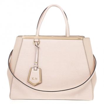 Fendi Leather 2 Jours Pink Tote