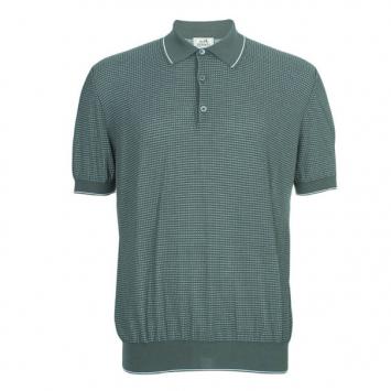 Pre Owned Hermes Green Textured Mens Polo Shirt XXXL