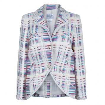 Pre Owned Chanel Multicolor Wool Jacket L