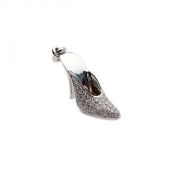 Alfieri & St. John Diamond and White Gold Shoe Pendant