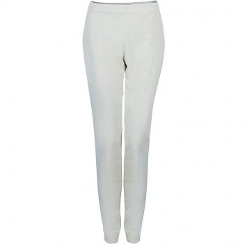 Pre Owned Chanel Cream Felt Pants L