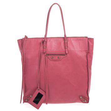 Balenciaga Pink Calfskin Papier A5