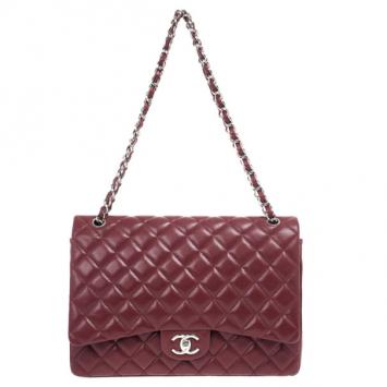 Chanel Rouge Fonce Maxi Classic Flap Bag