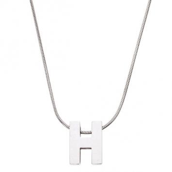 Hermes H Pendant Necklace
