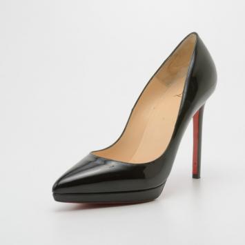 Christian Louboutin Black Patent Pigalle Plato 120mm Pumps Size 39.5