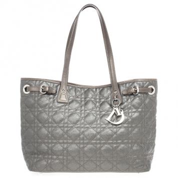 Dior Grey Coated Canvas ‘Panarea’ Medium Tote