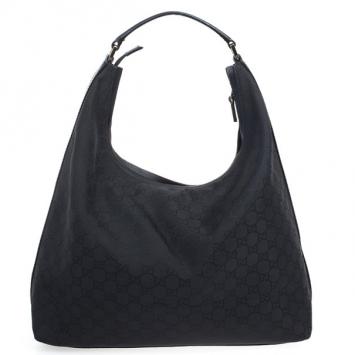 Gucci Original Black GG Canvas Hobo
