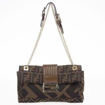 Fendi Chain Zucca Baguette