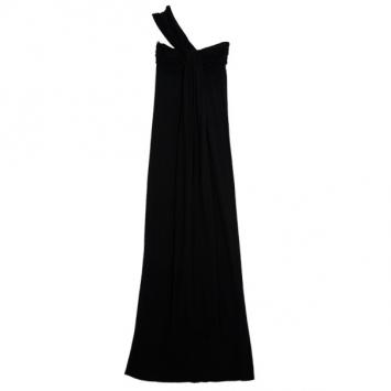 Fendi Cotton Stretch One Shoulder Maxi Dress XS