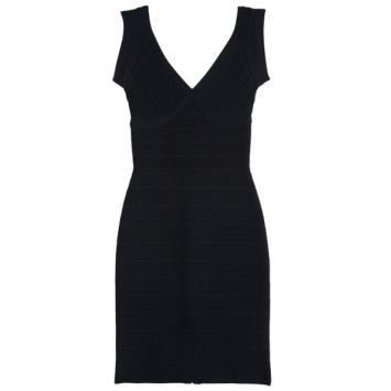 Herve Leger Black Bandage Dress XS
