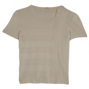 Giorgio Armani Nude Knit Top Size M