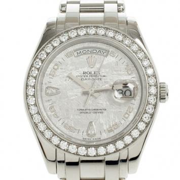 Rolex Day Date Platinum Masterpiece Meteorite Diamond Unisex Wristwatch 39 MM