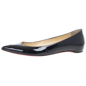 Christian Louboutin Black Patent Pigalle Ballet Flats Size 38.5