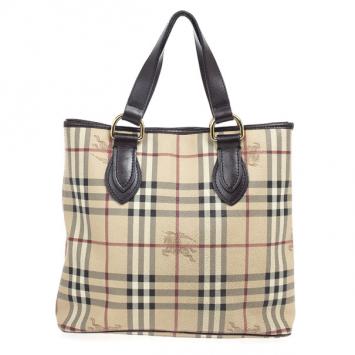 Burberry Beige Haymarket Medium Regent Tote