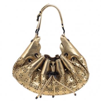 Pre Owned Burberry Prorsum Studded Warrior Gold Bag