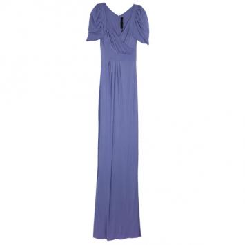 Elie Saab Lilac Stretch Maxi Cocktail Dress M