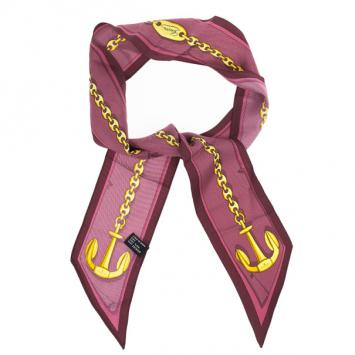 Gucci Pink Anchor Print Neck Scarf