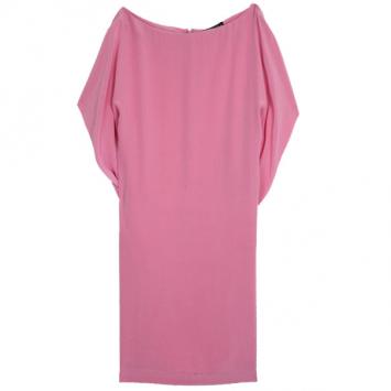 Balenciaga Dolman Sleeve Silk Shift Dress S