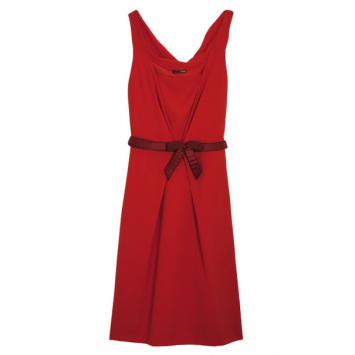 Fendi Cowl Neck Gathered Dress S