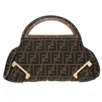 Fendi Zucca Canvas Borsa Smile Clutch