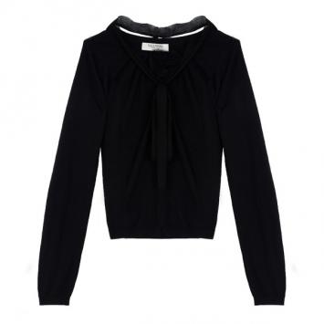 Valentino Rosette Wool Blend Cardigan S
