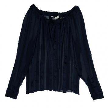 Stella McCartney Sheer Silk Drawstring Top S