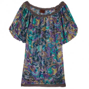 Missoni Drawstring Silk Top M