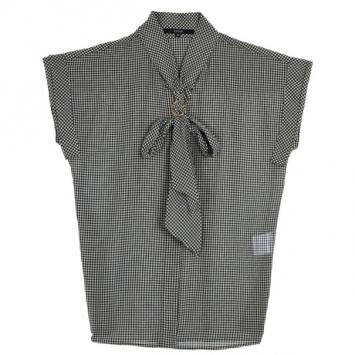 Gucci Monochrome Scarf Collar Shirt S