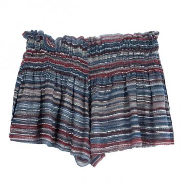 Isabel Marant Smocked Silk Chiffon Culottes S