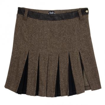 D and G Pleated Box Skirt S