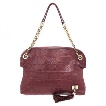 Louis Vuitton Burgundy Paris Souple Whisper GM Tote