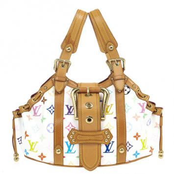 Louis Vuitton White Monogram Multicolore Theda GM Bag