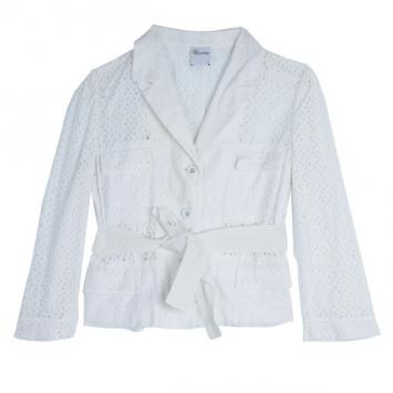 RED Valentino White Eyelet Jacket M