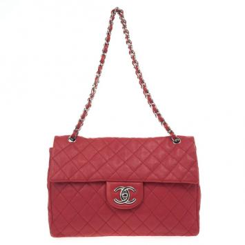 Chanel Red Caviar Classic Jumbo Flap Bag
