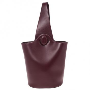 Cartier Maroon Leather Turnlock Sidepack