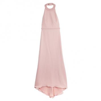 Valentino Silk Halter Neck Maxi Dress M