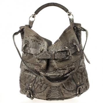 Burberry Bromley Python Drawstring Shoulder Bag
