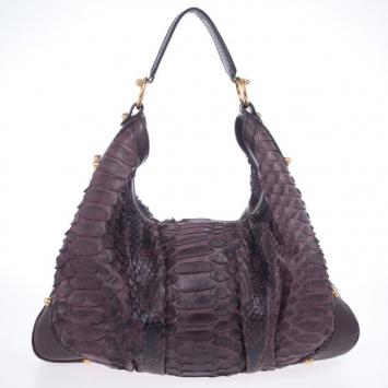 Gucci Large Jockey Python Hobo Bag