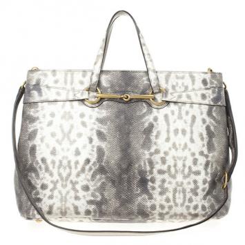 Gucci Karung Printed Leather Bright Bit Medium Tote