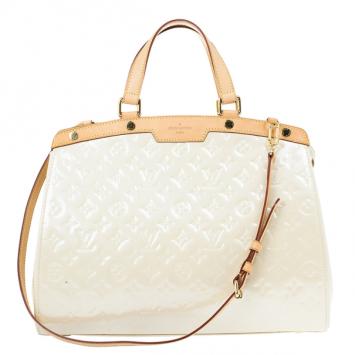 Louis Vuitton Blanc Corail Vernis Brea GM