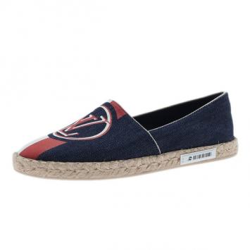 Louis Vuitton Two-Tone Postcard Espadrilles Size 35