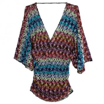 Missoni Multicolor Knit Kaftan Top S