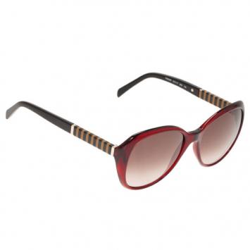 Fendi Red FS5348 Oversized Round Sunglasses