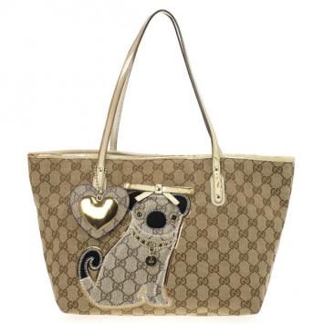 Gucci Monogram Guccioli Medium Oliver Guccioli Embroidery Tote 